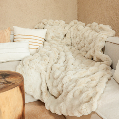 Plushie LUXE Faux Fur Throw Blanket