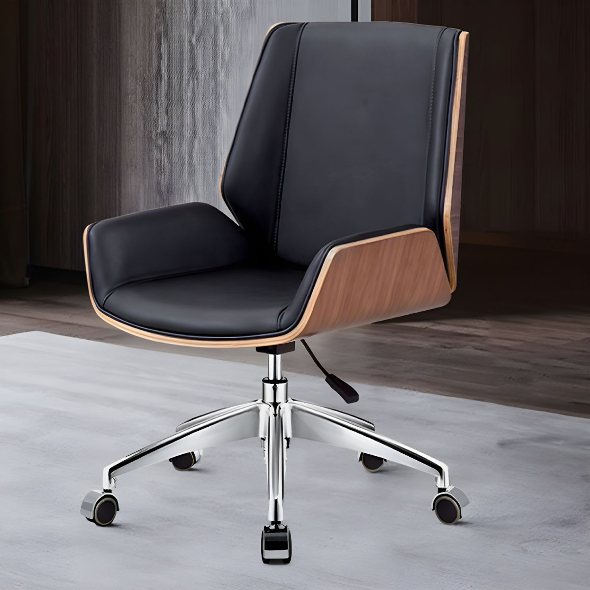 High Backrest Ergonomic Leather Office Chair - Urban Ashram