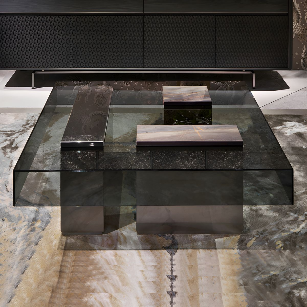 Hera Smoked Crystal Coffee Table - Urban Ashram