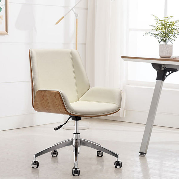 High Backrest Ergonomic Leather Office Chair - Urban Ashram