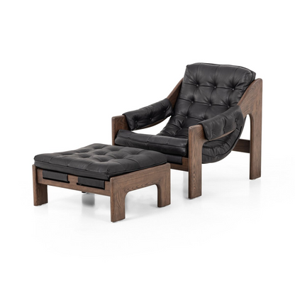 Halston Chair With Ottoman - Urban Ashram