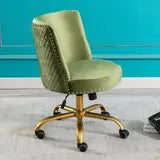 Woodberry Velvet Swivel Office Chair - Urban Ashram