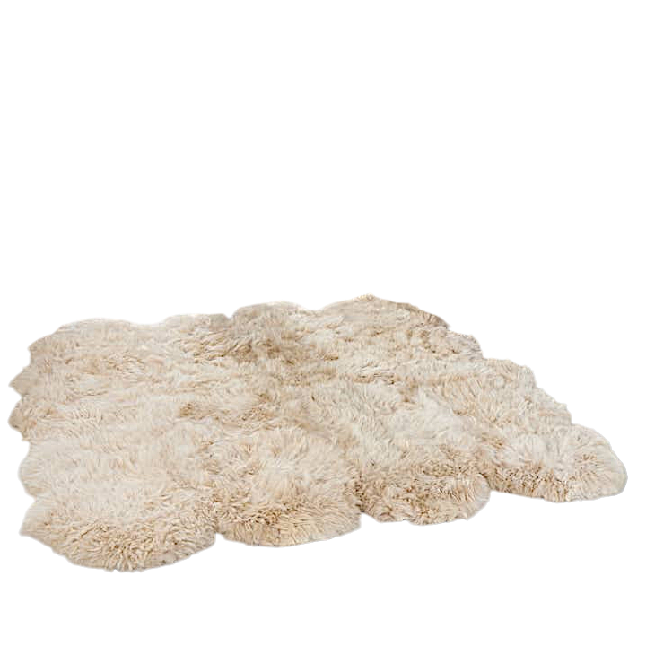Luxurious 8-Pelts Champagne Sheepskin Octo Rug - Premium & Plush - Urban Ashram