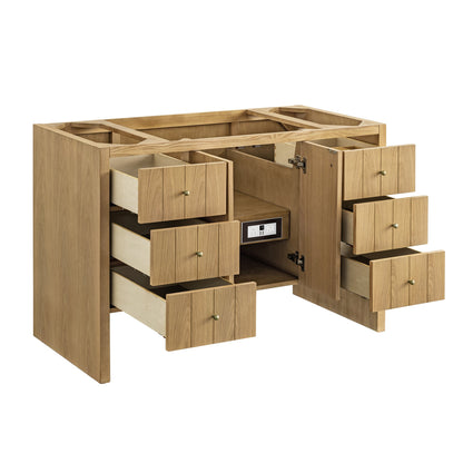 Hudson 48" Single Vanity Cabinet, Light Natural Oak - Urban Ashram