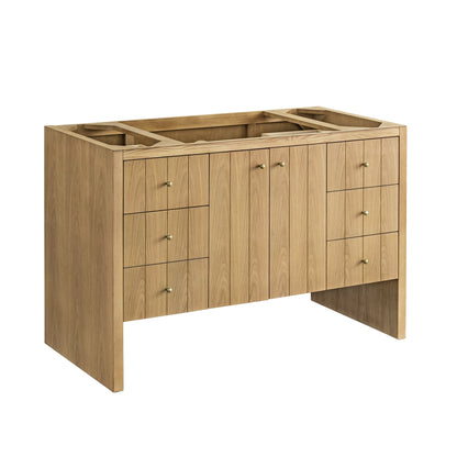 Hudson 48" Single Vanity Cabinet, Light Natural Oak - Urban Ashram