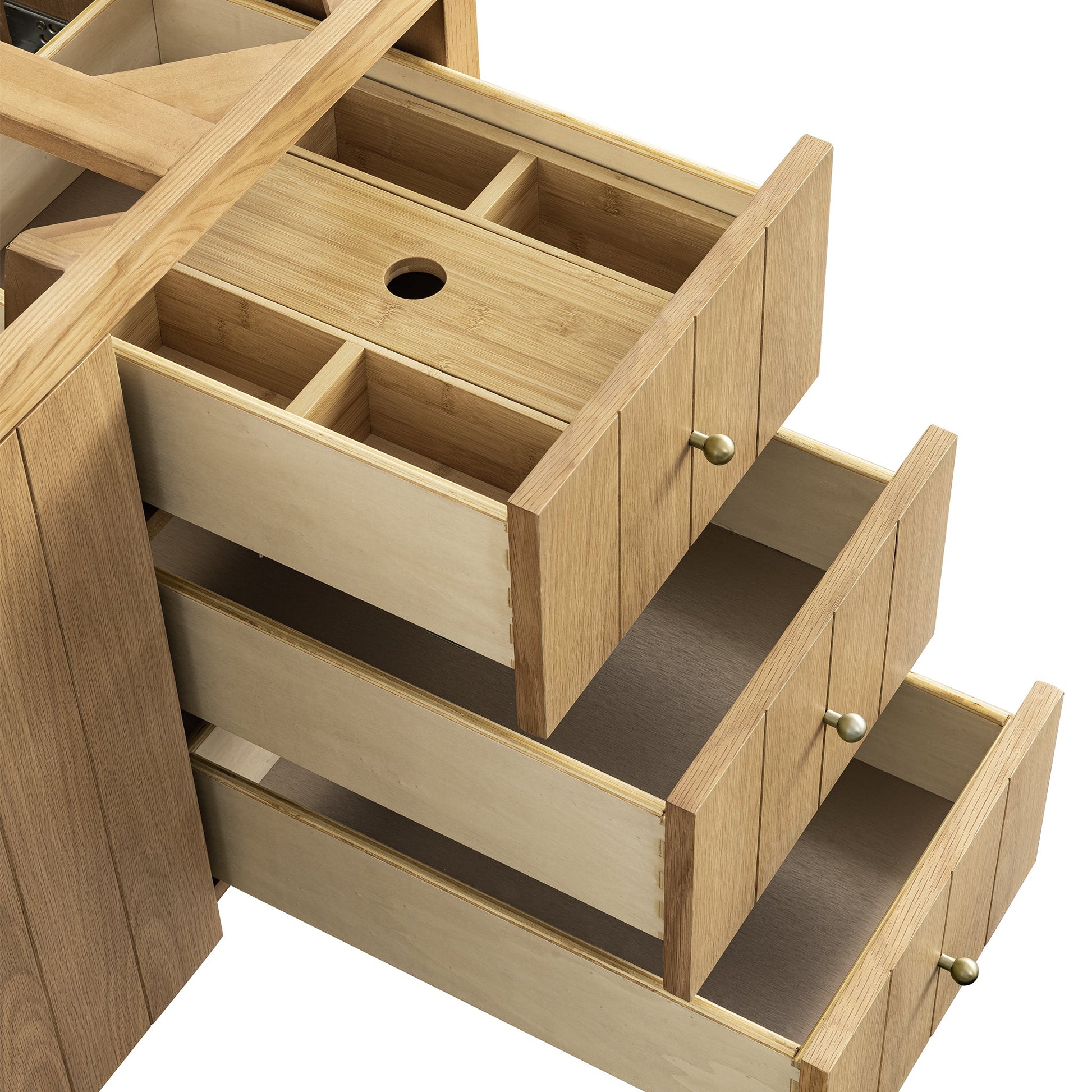 Hudson 48" Single Vanity Cabinet, Light Natural Oak - Urban Ashram