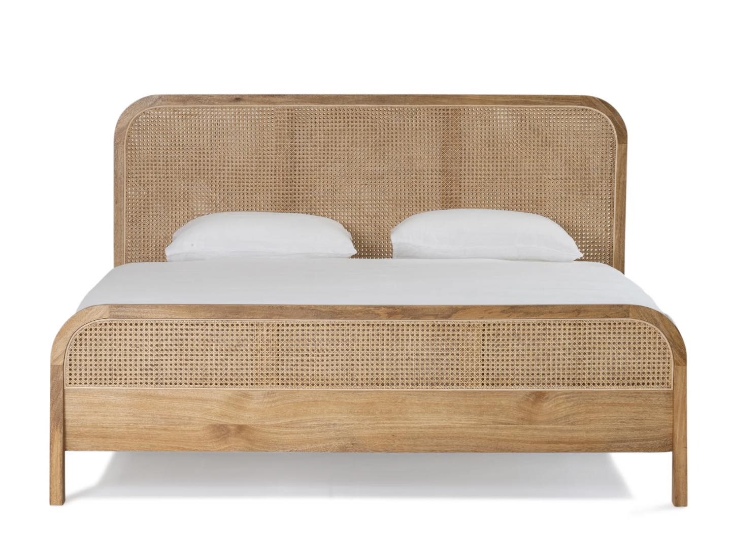 Tula Wooden Rattan Bed - Urban Ashram