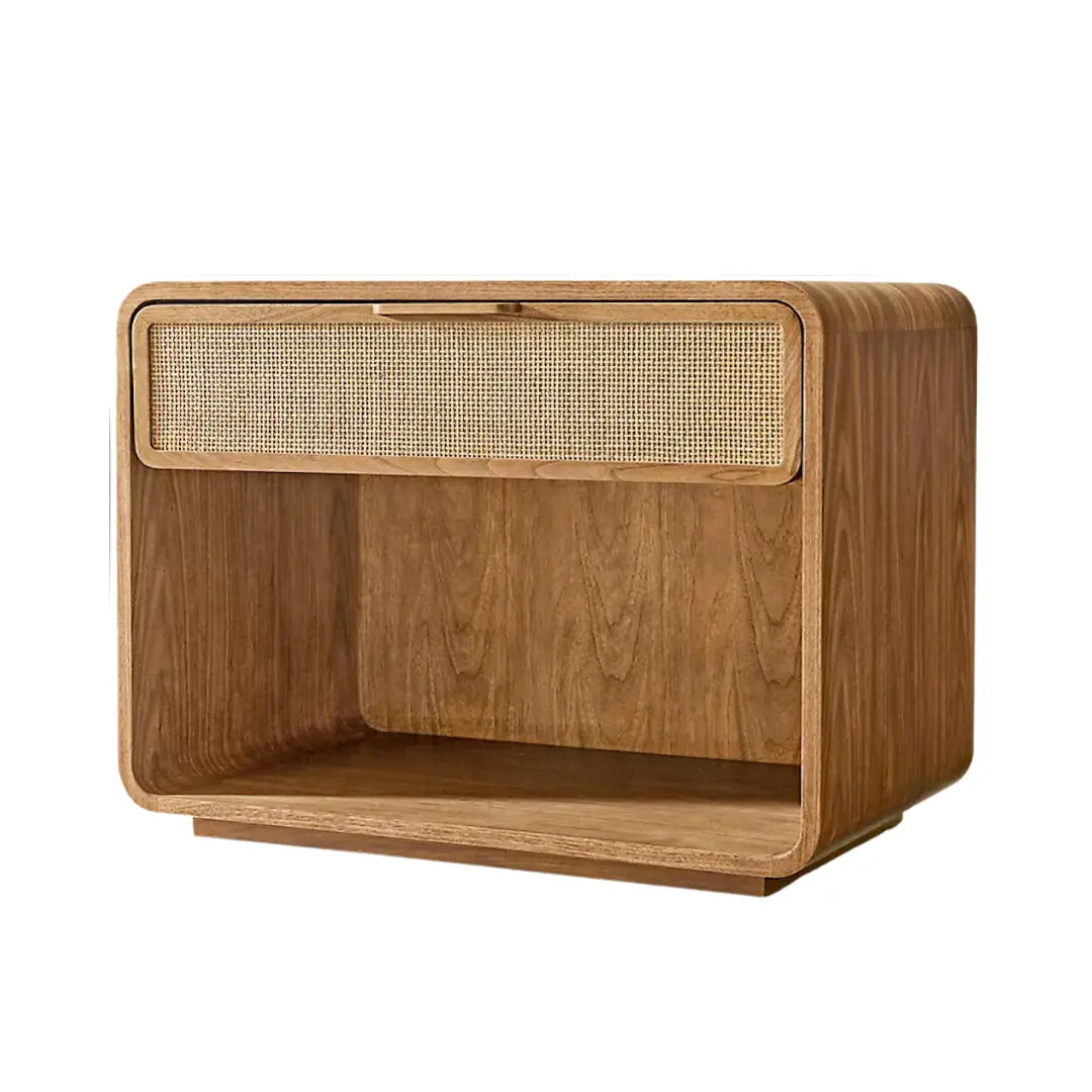 Tula Rattan Cane Open Nightstand - Urban Ashram Home