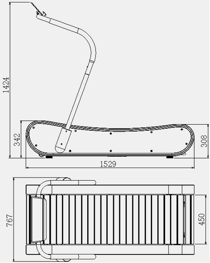 Lotus Momentum Arc – Luxury Wood Curve Treadmill in Ash for Designer Home Gyms - Urban Ashram