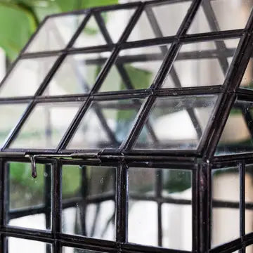 Lattice House Glass Terrarium Modern Greenhouse Planter - Urban Ashram