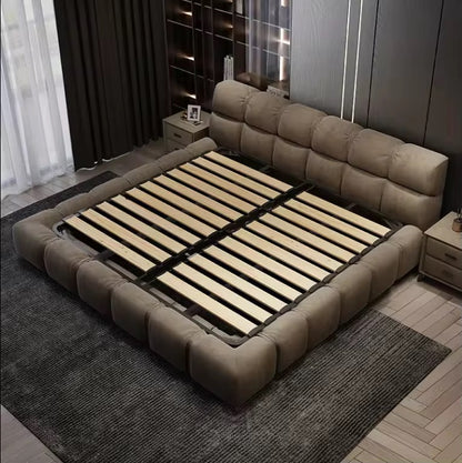 Modern Tufty Zen Bed - Upholstered Velvet - Urban Ashram