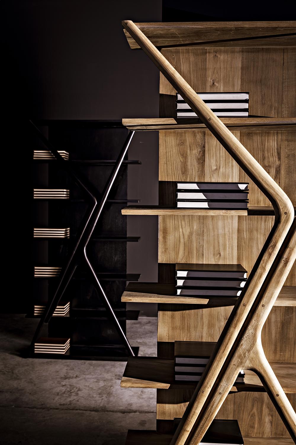 Noir Vetra Bookcase Teak