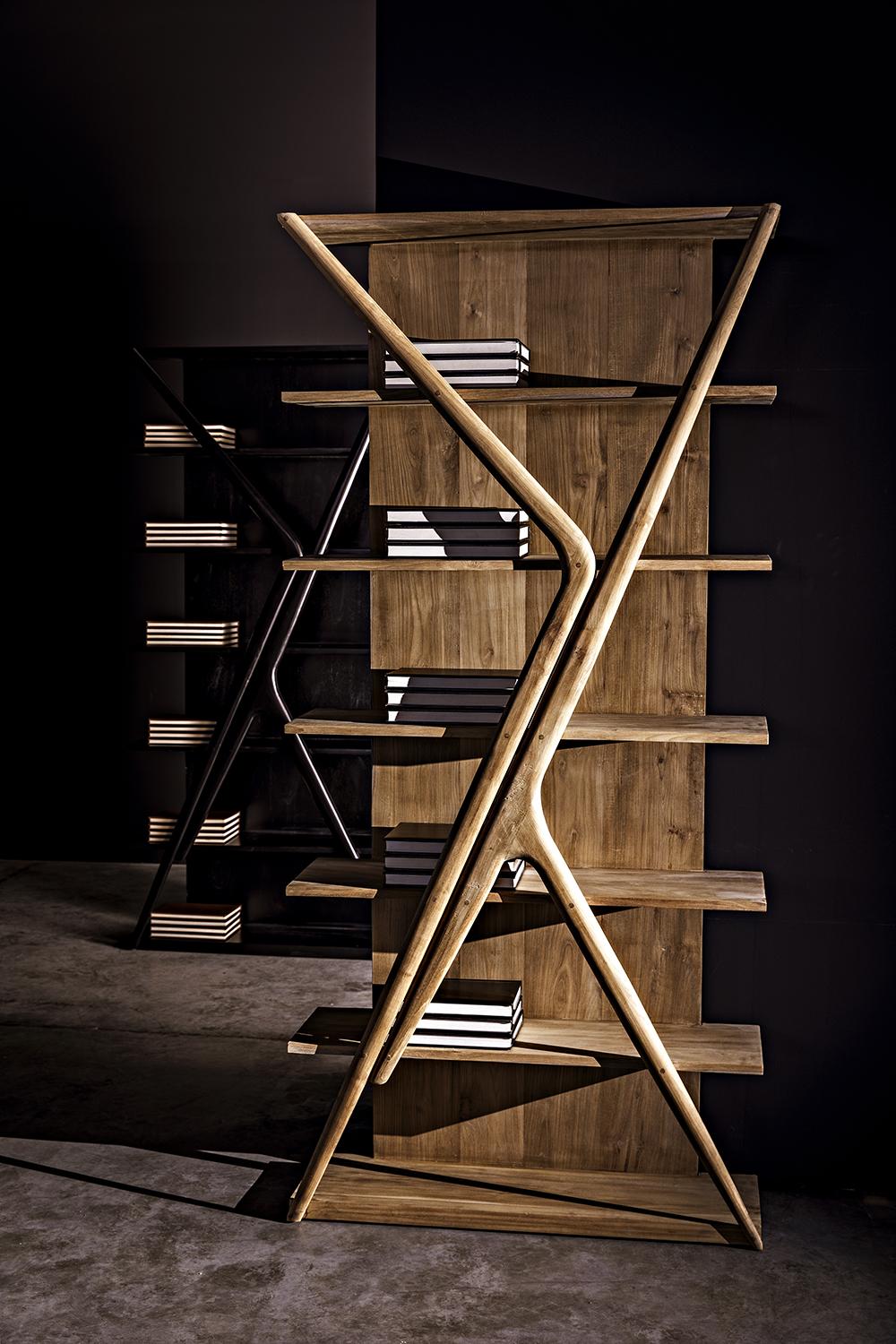 Noir Vetra Bookcase Teak