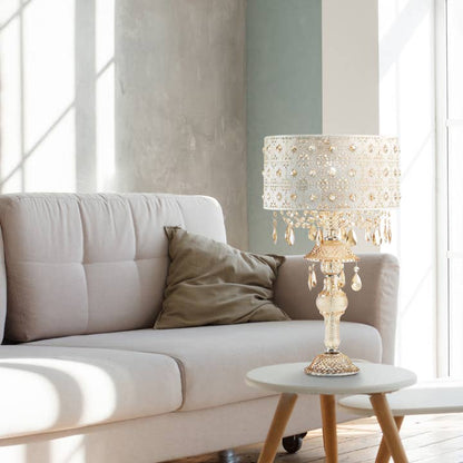 Wholesale 24"H Champagne Jeweled Table Lamp - Urban Ashram