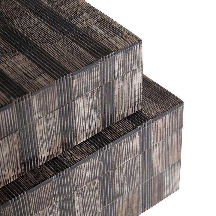 Madison Decorative Boxes - Set of 2 (Animal Horn & MDF) - Urban Ashram