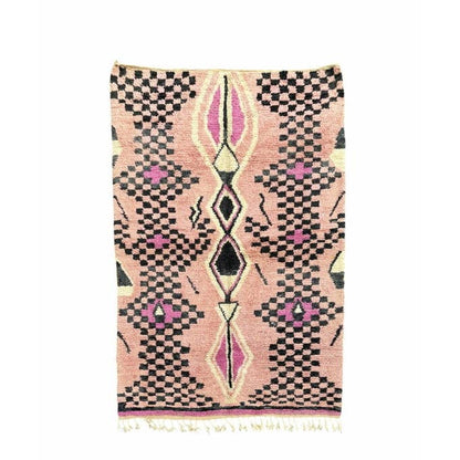 Handmade Moroccan Beni Ourain Wool Rug - Authentic Berber Carpet - Urban Ashram