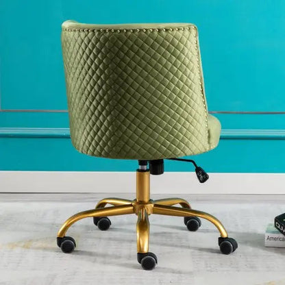 Woodberry Velvet Swivel Office Chair - Urban Ashram