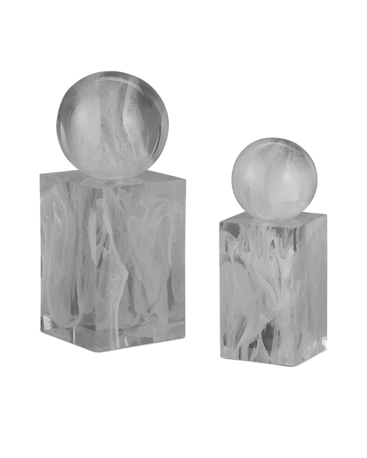 Nova White Modern Sculpture Set - Decorative Abstract Objects