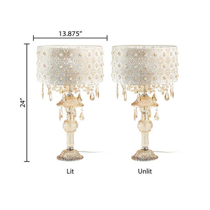 Wholesale 24"H Champagne Jeweled Table Lamp - Urban Ashram