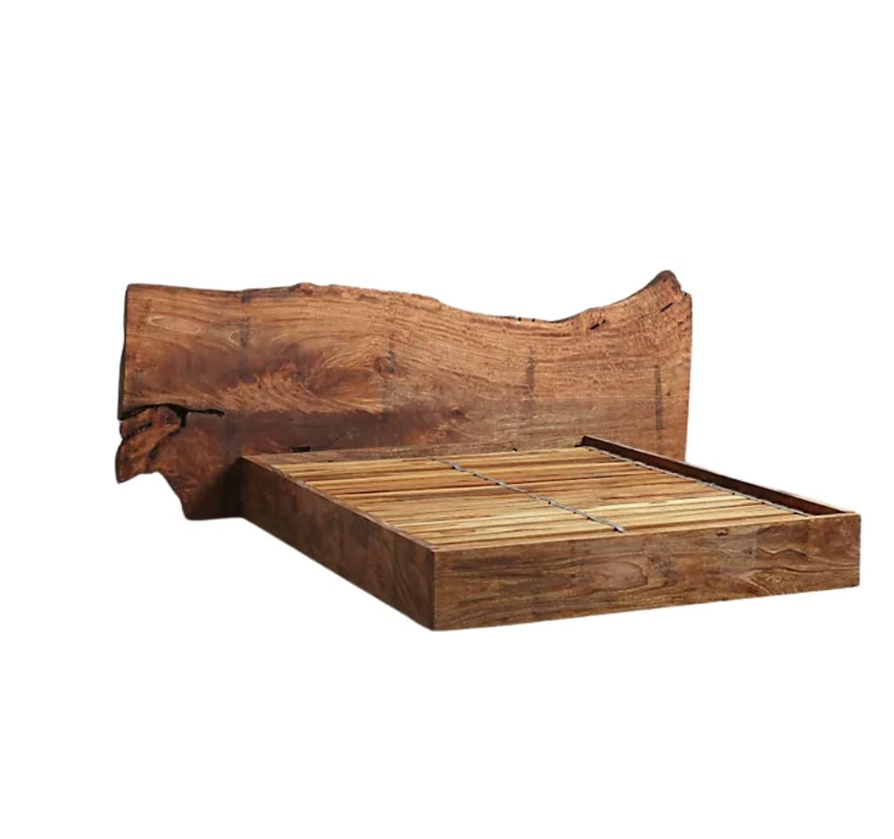 Wabi-sabi Solid Wooden Bed