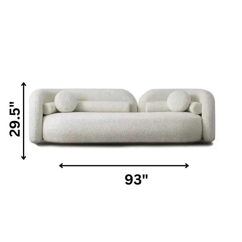 Nordic White 3 Seater Sofa 