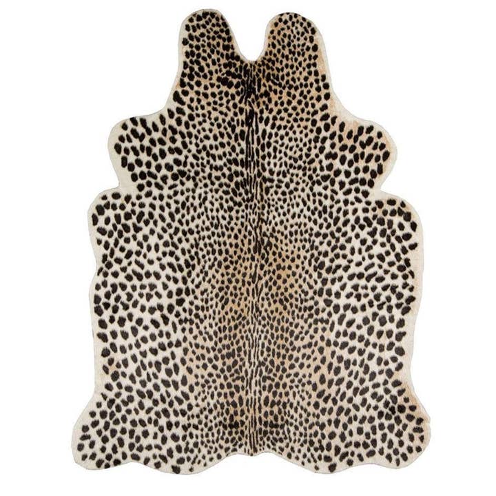 Acadia Cheetah Multi Faux Hide Area Rug - Safari Style Decor - Urban Ashram