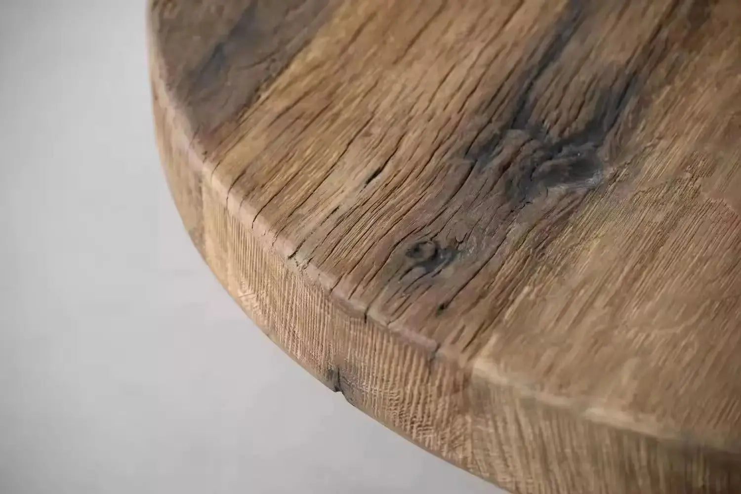 Antique Round Wood Tea Table 