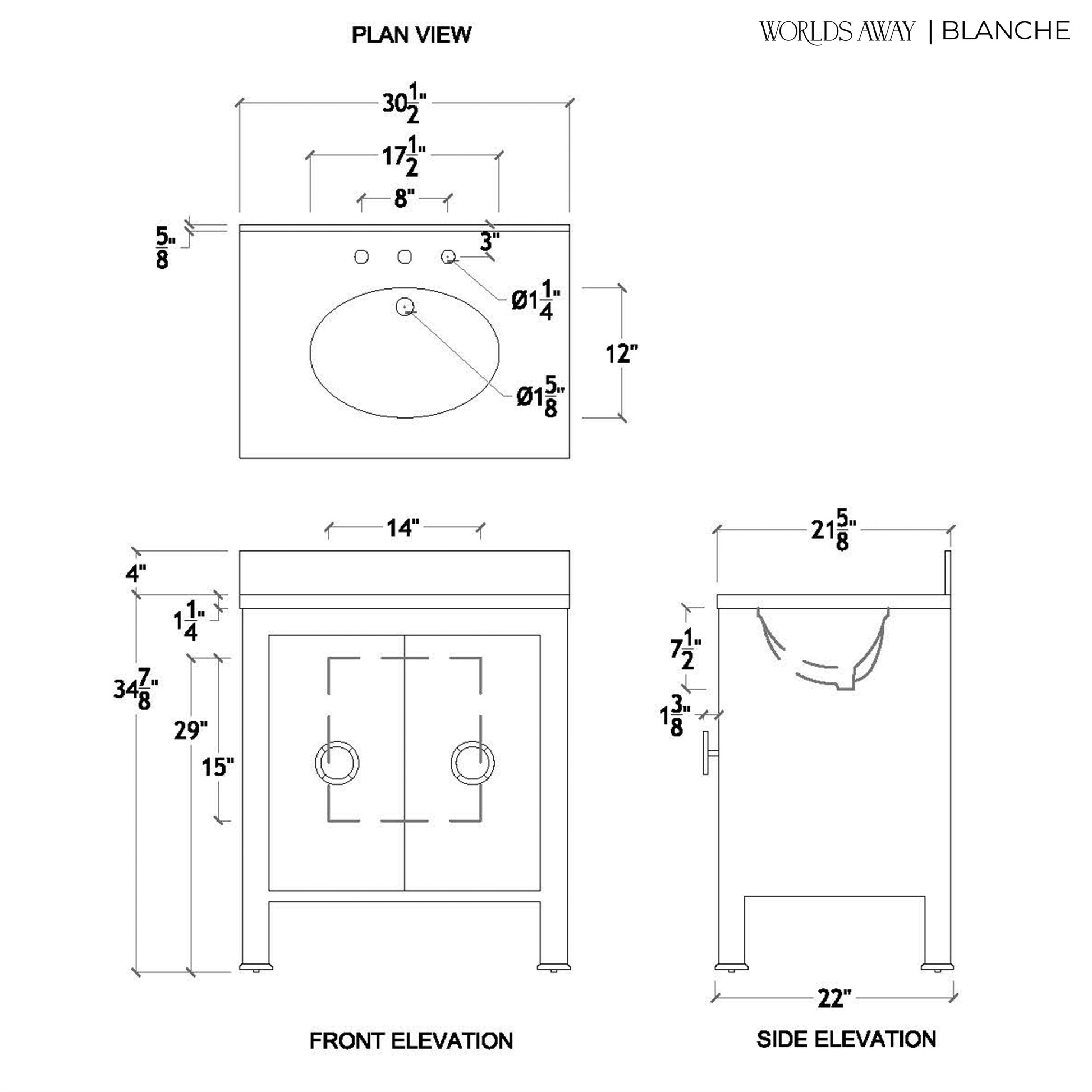 Bath Vanity In Burl Wood With Ant. Brass Hardware - Urban Ashram