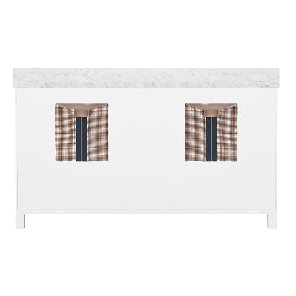 Bath Vanity With Cane Front Doors - Urban Ashram