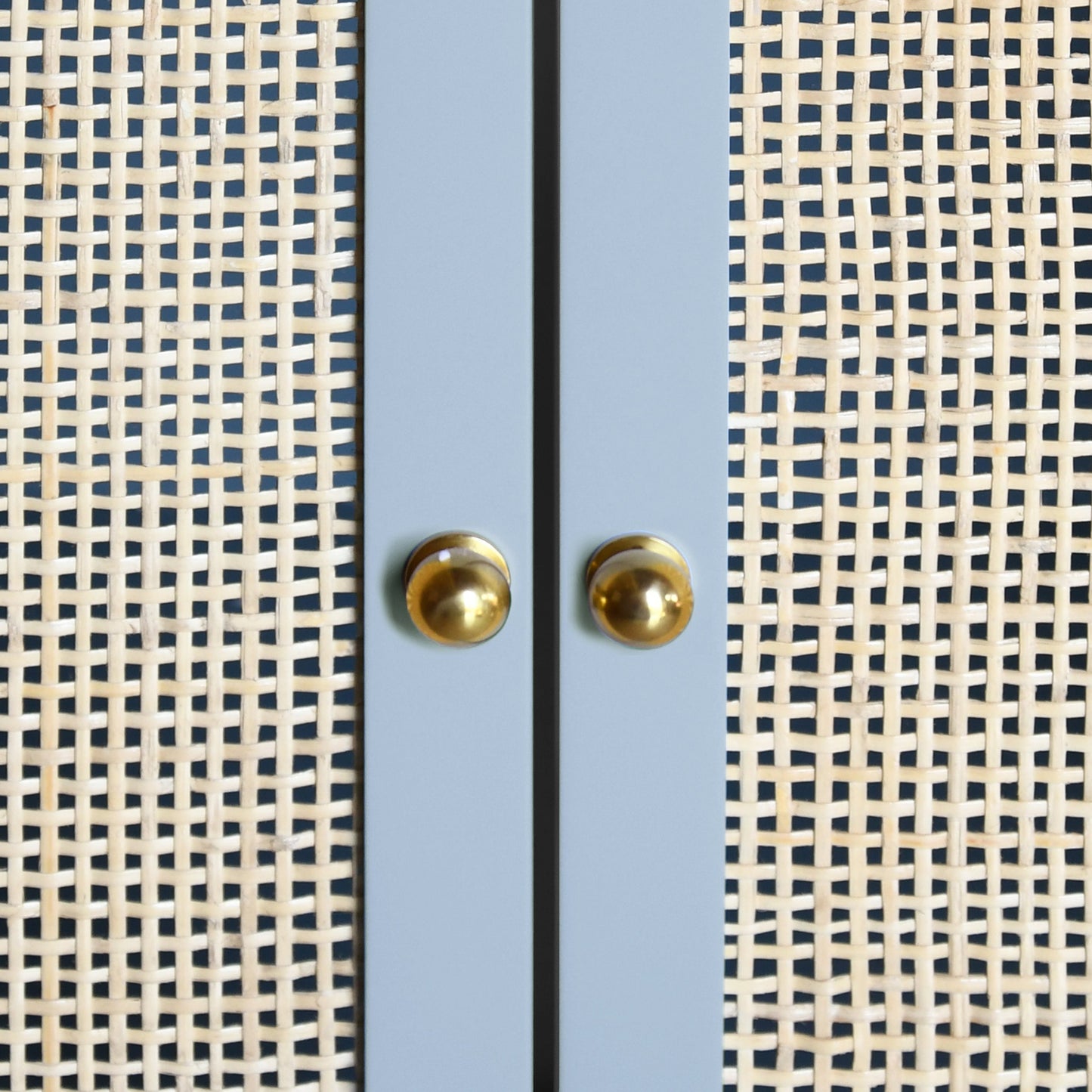 Bath Vanity With Cane Front Doors - Urban Ashram