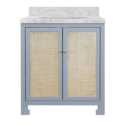 Bath Vanity With Cane Front Doors - Urban Ashram