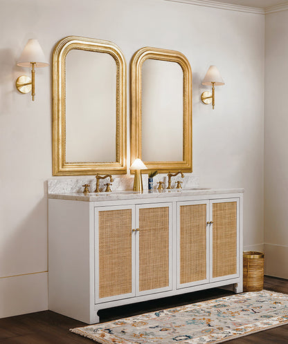 Bath Vanity With Cane Front Doors - Urban Ashram