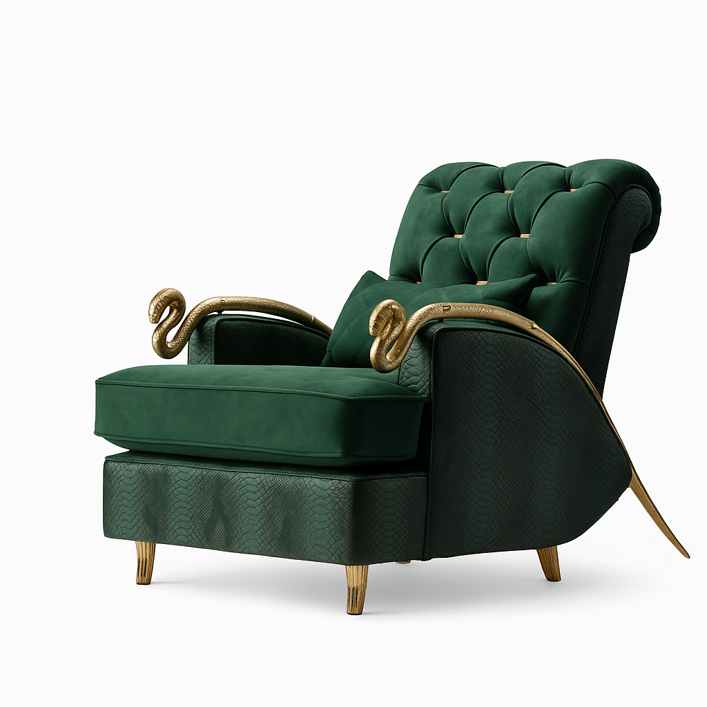 Mid-Century Serpentine Arm Chair - Urban Ashram