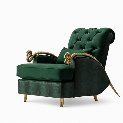 Mid-Century Serpentine Arm Chair - Urban Ashram