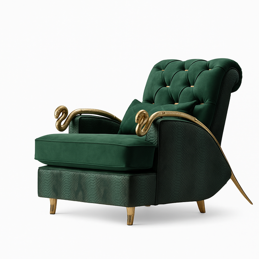 Mid-Century Serpentine Arm Chair - Urban Ashram