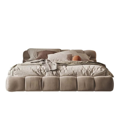 Modern Tufty Zen Bed - Upholstered Velvet - Urban Ashram
