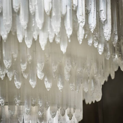 Selenite Halo Crystal Chandelier - Urban Ashram