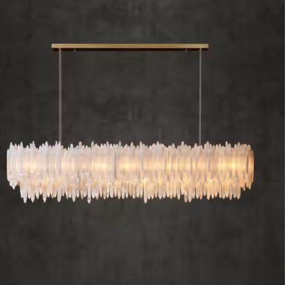 Selenite Halo Crystal Chandelier - Urban Ashram