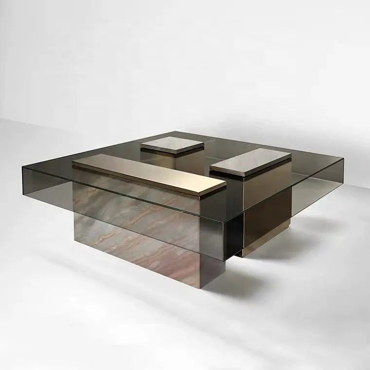 Hera Smoked Crystal Coffee Table - Urban Ashram