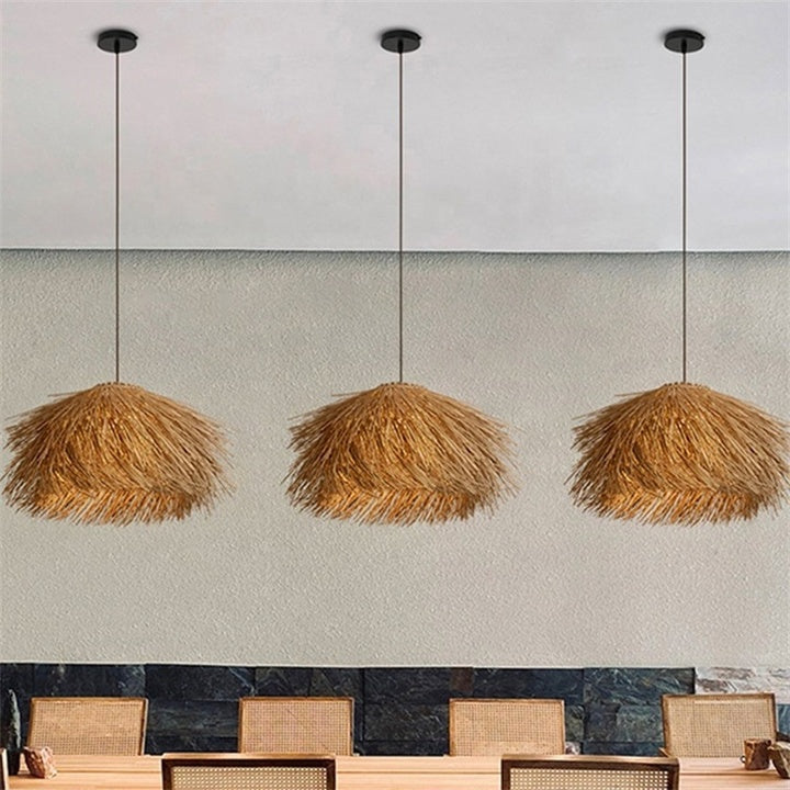 Kumo Wabi-Sabi Woven Rattan Pendant Light | Handcrafted Japanese-Style Chandelier - Urban Ashram