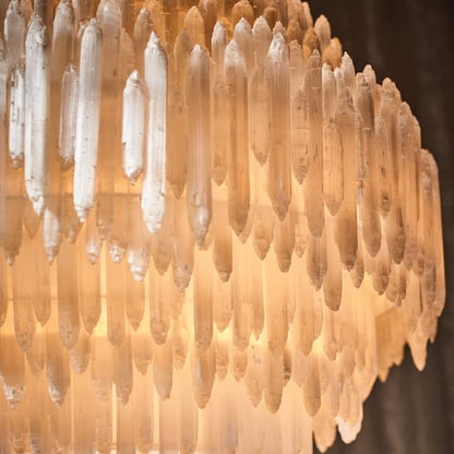 Selenite Halo Crystal Chandelier - Urban Ashram