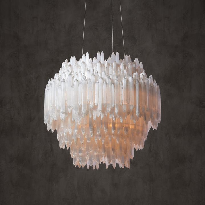 Selenite Halo Crystal Chandelier - Urban Ashram