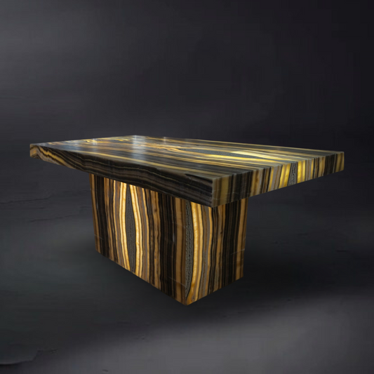 Illuminated Onyx Dining Table with LED Lighting – Luxury Statement Piece