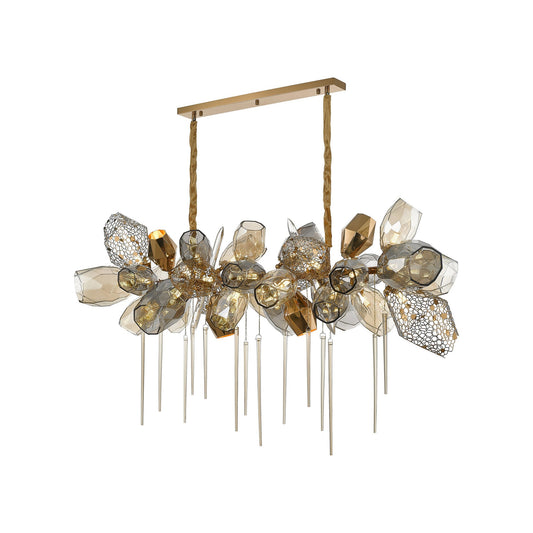Modern K9 Linear Crystal Glass Chandelier - Urban Ashram