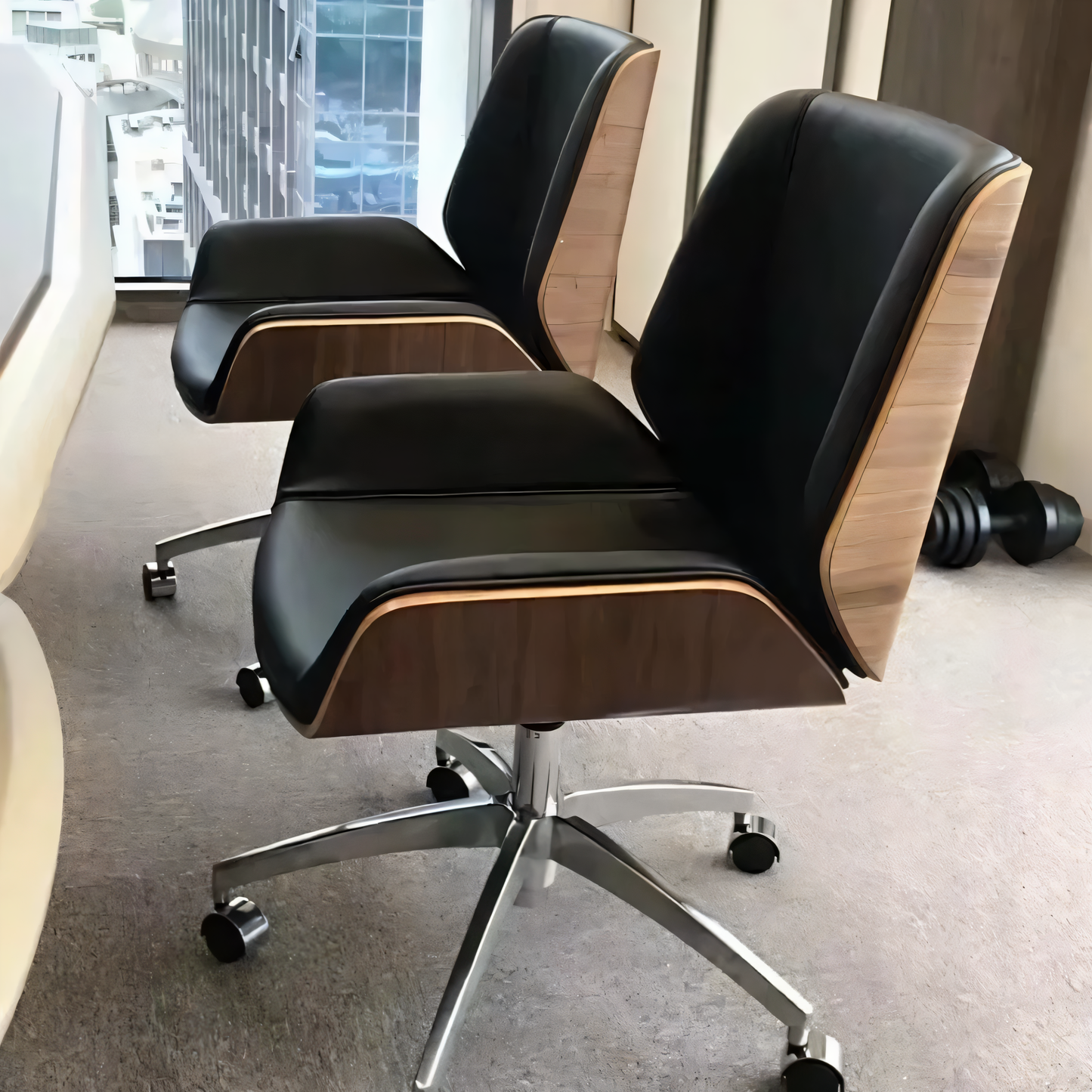 High Backrest Ergonomic Leather Office Chair - Urban Ashram