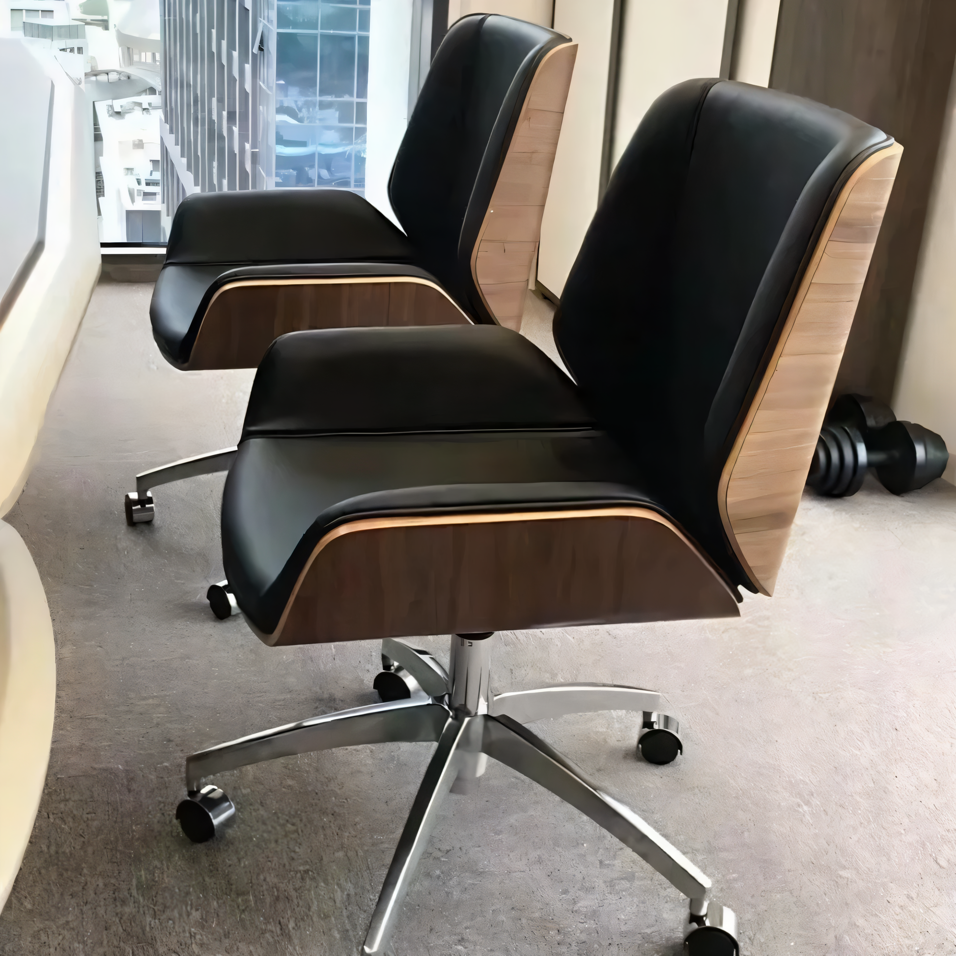 High Backrest Ergonomic Leather Office Chair - Urban Ashram