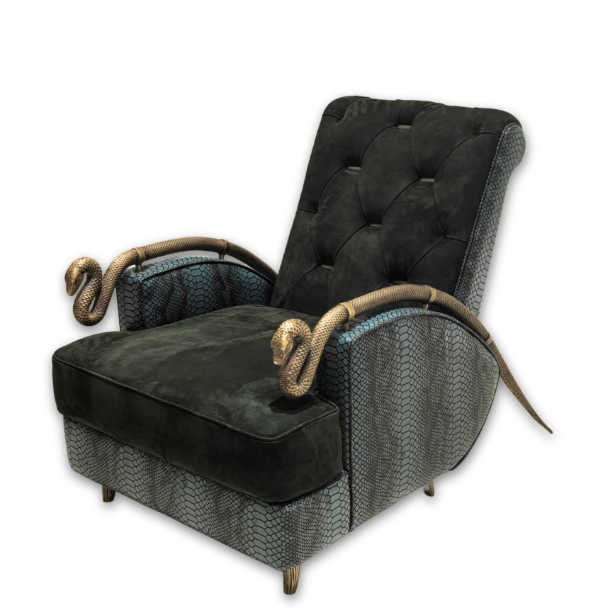 Mid-Century Serpentine Arm Chair - Urban Ashram