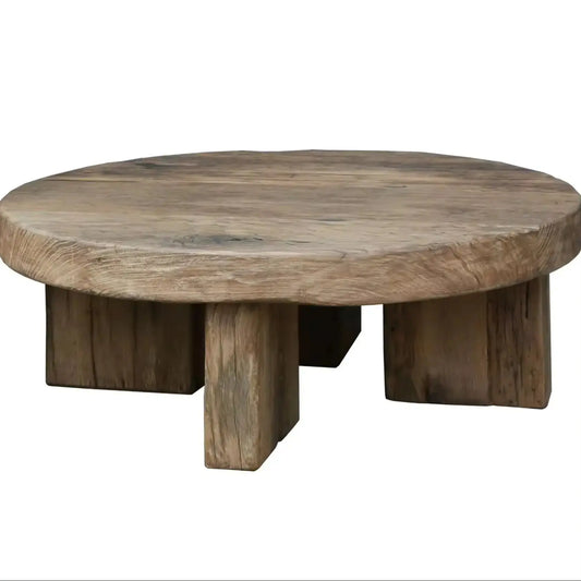 Noble Rustic Oak Wood Coffee Table - Urban Ashram Home