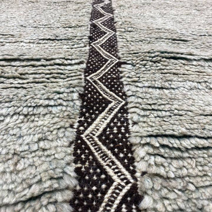 Handmade Black and White Wool Beni Ourain Rug - Urban Ashram