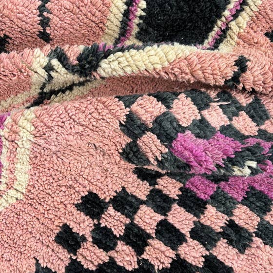 Handmade Moroccan Beni Ourain Wool Rug - Authentic Berber Carpet - Urban Ashram